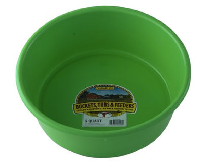 Little Giant® Plastic Utility Pan | Feed Pan | Durable & Versatile Livestock Feeding Bucket | Made in USA | 5 Quart | Lime Green - color: Lime Green, size: 5 Quart