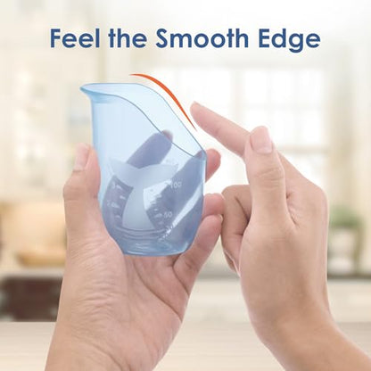 Maymom Nosey Cup 3oz (100mL) Cut-out Design for Easy Drinking without Head Tilt, Ideal for Dysphagia, Elder, Kids - size: 100mL