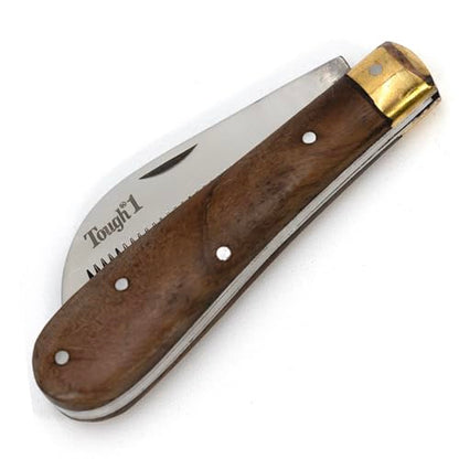 Jeffers Equine Folding Pocket Stripping Comb for Horses – Compact Foldable Grooming Tool, Wooden Handle, Steel Blade, Mane, Tail & Horse Coat Stripping, Thinning, Portable Equestrian Grooming