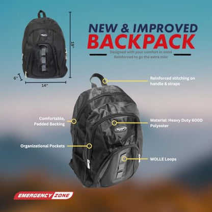 Essentials Complete Deluxe Survival Kit 2 & 4 Person | Bug-Out-Bag | Emergency Go Bag Kit for Wildfires, Hurricanes, and Other Natural Disasters - size: 2 Person