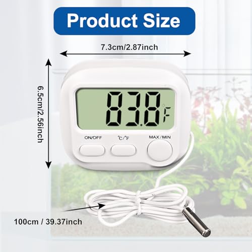 Digital Aquarium Water Thermometer,HD LCD Screen Fish Tank Thermometer