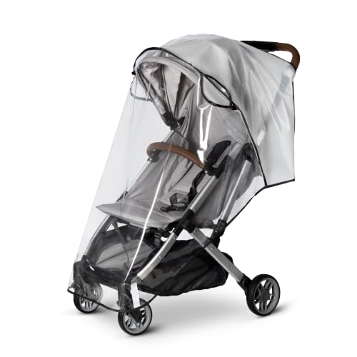 bemece Universal Stroller Rain Cover, Clear EVA Shield with Side Air Vents | bemece Stroller Rain Cover, Clear EVA Shield with Air Vents for Most Single Strollers, Wind, Snow & Dust Protection