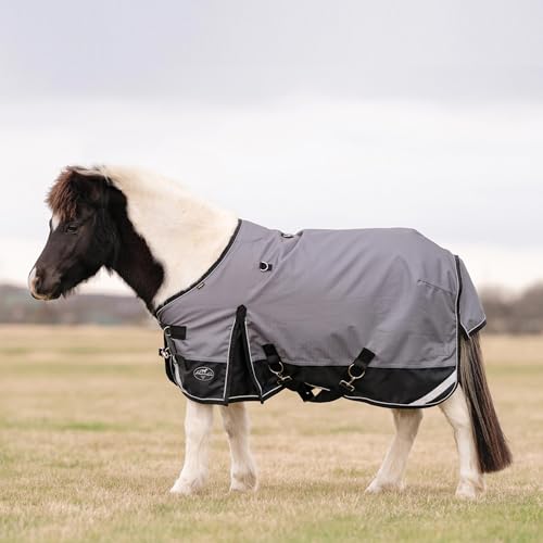 PROFESSIONAL'S CHOICE 1200D Ripstop Horse Turnout Rain Sheet - color: Charcoal, size: 50"