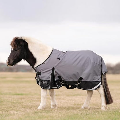 PROFESSIONAL'S CHOICE 1200D Ripstop Horse Turnout Rain Sheet - color: Charcoal, size: 60"