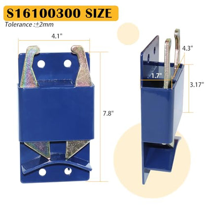 S16100300 Heavy Duty Two Way Gate Latch 1-5/8" to 2" Diameter, Blue - color: 1XS16100300