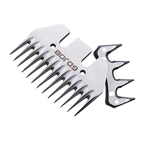 13 Teeth Straight Replacement Blades for Sheep Shears, Professional Stainless Steel Sheep Shears Blades for Dogs Sheep Alpacas Goats - color: Sheep Shears Blade