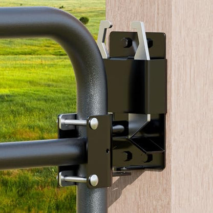 TRIPLE DEER Heavy Duty 2 Way Farm Gate Latch Lockable, Two Way Livestock Fence Gate Latches for Metal Gates, Ranches, Farms, Stables, Horse Corrals, Pet Cages (1 Pack, Include Screws and Instructions)