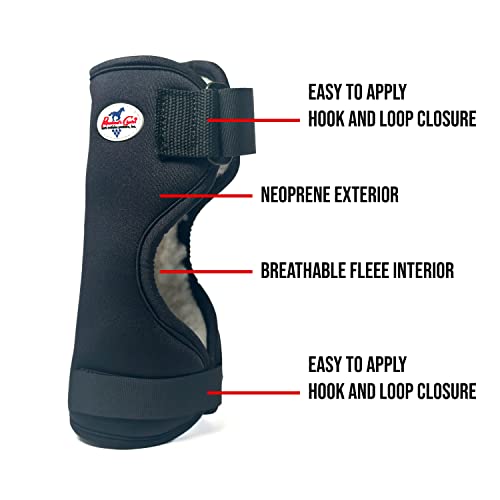 Professional's Choice Quick-Wrap Bell Boots | Ultimate in Hoof and Soft Tissue Protection | 360 Degree Wrap | Large Royal Blue