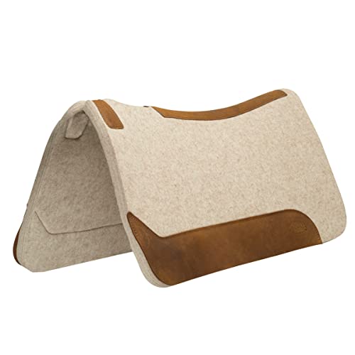 Weaver Equine Wool Blend Felt Western Saddle Pad for Horses, 30" x 30" - size: 30" L x 30" W - 1" Thick