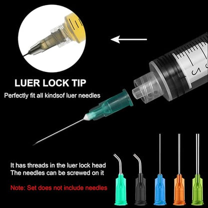 20ml Luer Lock Syringe with Cap, Sterile 5cc Syringes Without Needle, 30Pcs | 30Pack, Individually wrapped 20 ml / cc plastic syringes. Luer lock tip caps prevent liquid leaks. Accurate scale. No needles