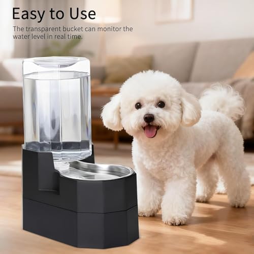 Sfozstra 7L Raised Dog Water Dispenser: Comfortable Drinking - color: Black, size: 7L Raised