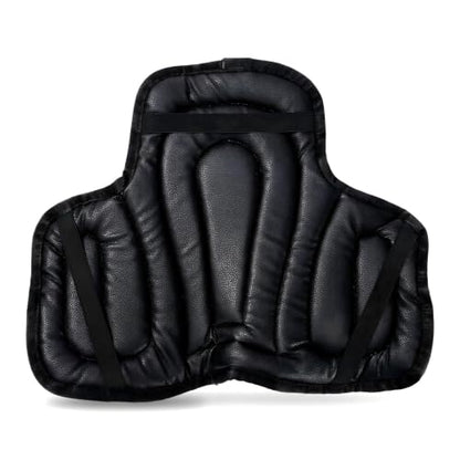Cushion Non-Slip Saddle Pad – Shock Absorbing PU Leather Seat Pad for Horseback Riding, Relieves Back & Hip Pressure, Prevents Saddle Soreness, Fits on Saddles & Motorcycles