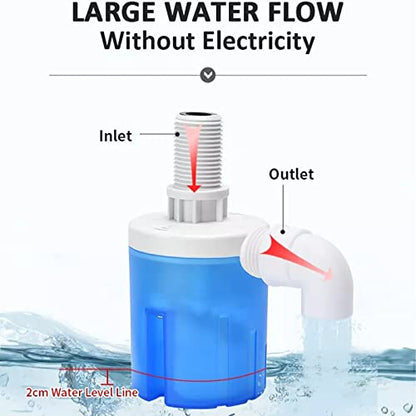 Float Valve 1/2" Top Automatic Water Level Control Valve for Water Tank - size: 1/2" top