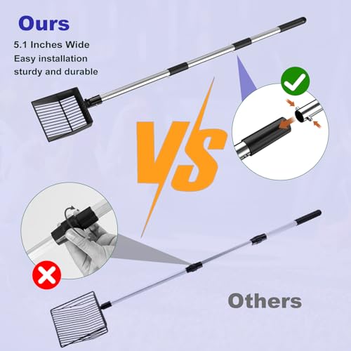 5.1in Width Small Metal Chicken Poop Scooper Litter Cleaning Shovel