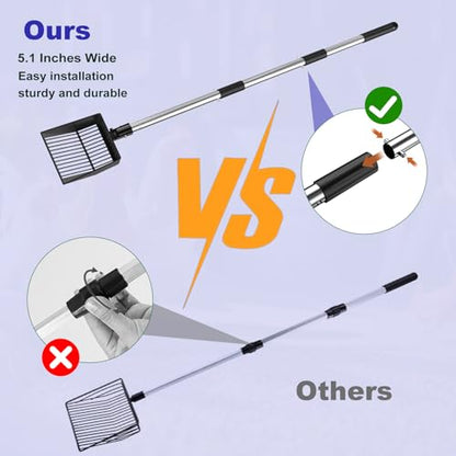 5.1in Width Small Metal Chicken Poop Scooper Litter Cleaning Shovel