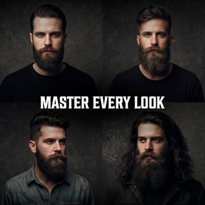 Viking Revolution Professional Hair Styling Combs for Men - 6 Piece Set | Anti-Static & Durable Design - For Styling, Texturizing & Detangling - Easy to Clean - Professional Grade