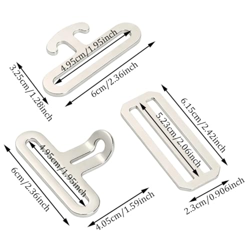 2 Inch Horse Rug Buckle Set, Adjustable Bow Tie Hardware Clip Set For Equine Stable Sheet Blanket Straps, Bow Ties - color: 3pcs