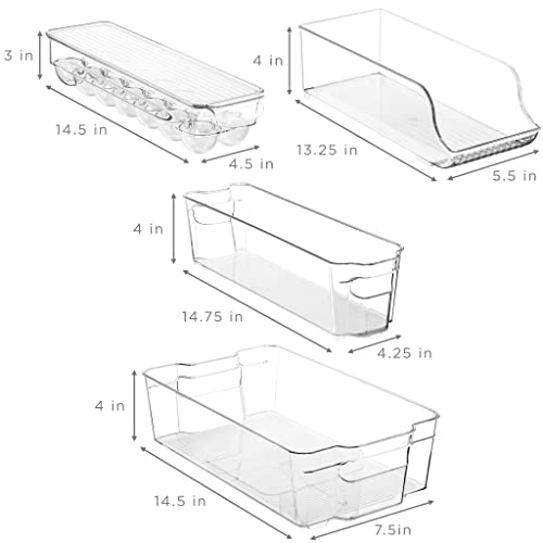 Sorbus Fridge Organizers and Storage Bins for Pantry & Fridge (6 Piece Set) - size: 6 pack