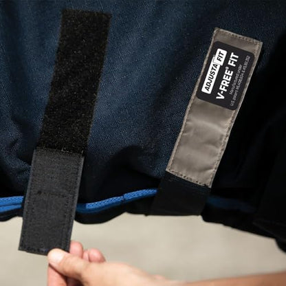 Challenger II V-Free Wither Relief Adjusta-Fit 220g Medium Weight Draft Turnout Blanket Neck Cover | Designed for Draft Horses | Waterproof