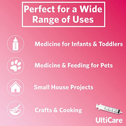 UltiCare 20mL (4 TSP) Oral Syringe – Uses Include Oral Administration of Medicine for Infants. Oral Tip with Cap, Sterile Individually Wrapped, 30 Count | Oral Medication Delivery and Feeding | Ideal for Infants, Toddlers and Pets | Sterile, Individually