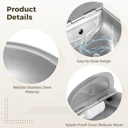Automatic Animal Drinking Water Bowl, Water Trough 304 Stainless Steel Waterer Kit with Float Valve, 31.5 in Metal Pipe, Ideal Livestock Waterer for Cattle, Poultry, and More