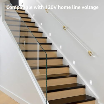 LEONLITE 6-Pack 5CCT 120V LED Step Lights, Vertical, White - color: White, size: 2.87 Inch