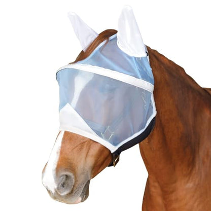Schneiders X-Spand Mosquito Mesh Sun Visor Fly Horse Mask | 40% UV Shield | X-Spand Spandex Jaw for Secure Fit | Forelock Saver Design