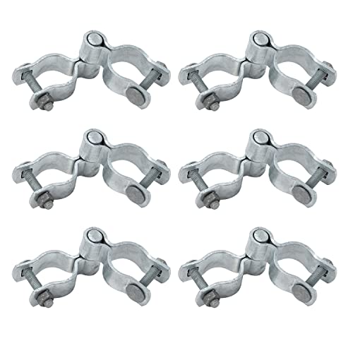 VIVIDA 1-3/8" Chain Link Fence Gate Hinge Kit 6 Set, Pipe Gate Hinge - color: Silver (6 Set), size: 1-3/8"