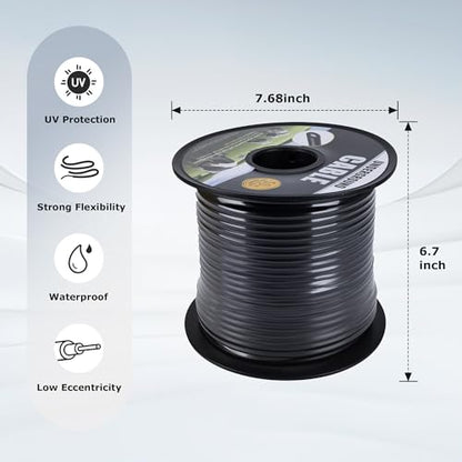 12 ½ Gauge Eeletric Fence Double Insulated Underground Wire, 2.5mm Underground Hard Cable, Direct Burial Electric Fence Wire, 164ft - size: 164 Ft