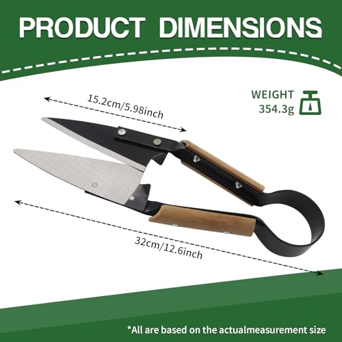 Hand Wool Shearing Scissors6.1-Inch Carbon Steel Blade Wooden Handle Shears | Classic Style，Manual Livestock Grooming Shears for Sheep, Goat, Alpaca, Rabbit, Horse, Dog – One-Handed Lightweight Portable - style: Wooden handle