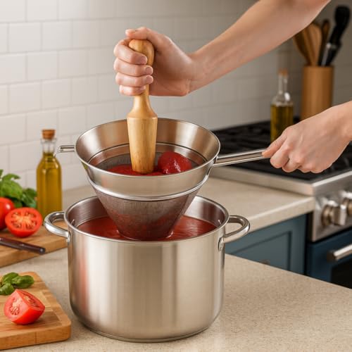HIC Kitchen Wooden Pestle for Chinois, Hardwood, Cone-Shaped, For Purees, Sauces, Soups, Jams, And More, 8-Inches - style: Wooden Pestle for Chinois