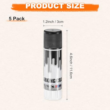 M METERXITY 5-Pack Livestock Marker, 11.6 Cm/4.6 Inches Medium Animal Crayons for Pig/Cattle/Cow/Sheep Supplies, Farming Livestock Marking Crayons [Black] - color: Black