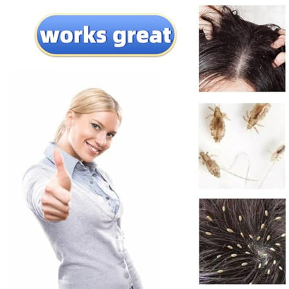 Extra Fine Stainless Steel Lice Comb Easy to Remove Nits and Eggs Reuseabe and Reliable Hair Lice Treatment Combs 4inches Different Double-Sided Needles for All Types Hair Useful