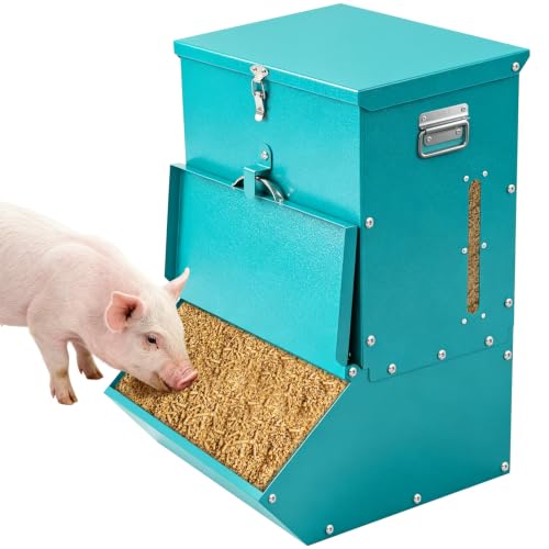 Single Door Hog Feeder, 2.2 Bushel Capacity Pig Feeder - size: 2.2 Bushel