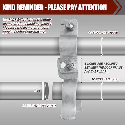 1-3/8" x 1-5/8" Chain Link Gate Latch, Silver - size: 1-3/8" x 1-5/8"