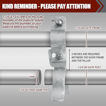 1-3/8" x 1-5/8" Chain Link Gate Latch, Silver - size: 1-3/8" x 1-5/8"
