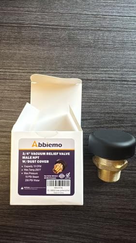 Vacuum Relief Valve 3/4 Inch Low Profile Water Service | for Water and Heater Tanks Brass Leak Proof