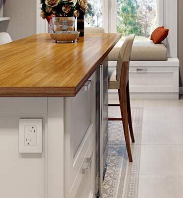 Legrand adorne 15A Plus-Size Tamper-Resistant Outlet With Matching Wall Plate, 4-Pack (White Finish), ARTR153W4WP - color: White, size: 4-Pack With Wall Plate