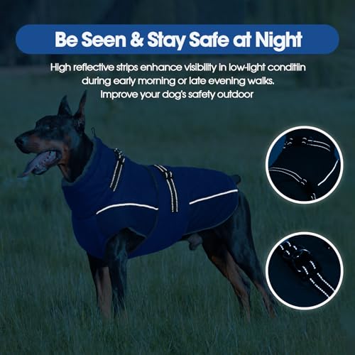 QBLEEV Warm Dog Jacket, Waterproof Dog Winter Coat with Harness - color: Pink, size: Small