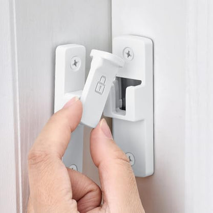 White 90 Degree Zinc Alloy Barn Door Latch, Flip Gate Lock - color: White_90 Degree