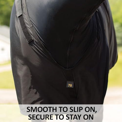 Schneiders V-Free Wither Relief Nylon Horse Stable Sheet with Attached Faceless Slicker | Full Body Coverage for Sleek Coats & Stress-Free Grooming | Adjustable Comfort Fit - size: Horse Size 68
