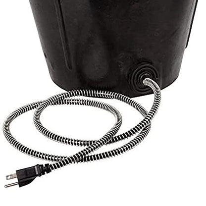 Farm Innovators FB-80R Rubber 3 Gallon Flat Back Heated Bucket with Metal Handle, Built in Thermostat, and Concealed Heating Element, 70 Watt (3 Pack) - color: 3 Gallon, size: 3 Pack
