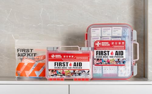 RHINO RESCUE 240pcs First Aid Kit Refill Supplies - size: 220 Piece