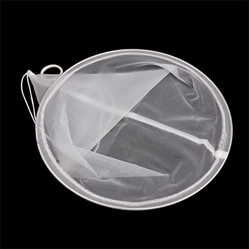 Luwint 2 Pack Honey Strainer Bags, 400 Micron Fine Nylon Mesh Filter with Stainless Steel Ring for 5 Gallon Bucket, Reusable Conical Food Filter for Honey, Beer, Nut Milk, Wine, Juice
