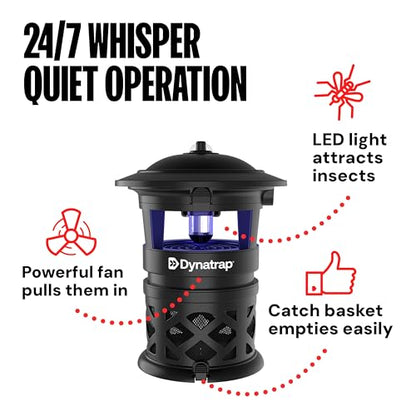 Dynatrap DT2030SR Fly Traps Outdoor - Mosquito & Flying Insect Killer for 1 Acre – Kills Mosquitoes, Flies, Gnats, Wasps - Bug Zapper Alternative - Black - style: 1 Acre Black Trap