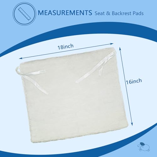 Faux Synthetic Sheepskin Bed Pad Wheelchair Blanket Wheelchair Leg Rest Pad Foot Protectant Recliner Leg Cushion Footrest Cover Foot Armrest Covers Footplate Protector(Apricot) (Seat & Backrest Pads) - size: Seat & Backrest Pads