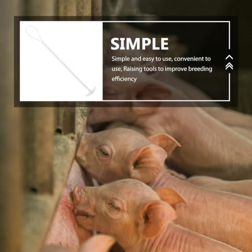 UPKOCH Pig Obstetric Aid Farrowing Rope, Livestock Birthing Assistance Tool, Animal Catching Hook Farm Equipment Care Supplies