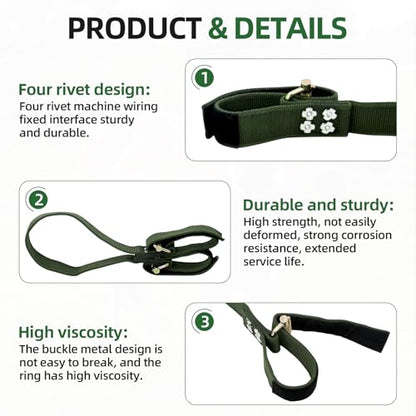 Cow Hobble Milking Restraint Adjustable Anti-Kick Cattle Hoof Binding Strap - color: GREEN