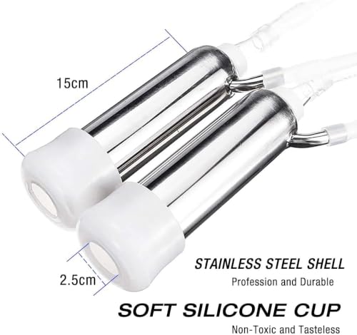 Cow Milking Machine Replacement Parts, Clear Tubes with 2 Stainless Teatcups(φ25mm) Dairy Equipment Accessories - color: For Cows
