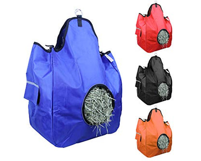 Derby Originals Heavy Duty 1200D Horse Hay Bag – Patented Ventilation Windows, Anti-Waste Feeding Design, Holds 2-3 Flakes, Slow Feed Front Opening, 6-Month Warranty - color: Royal Blue